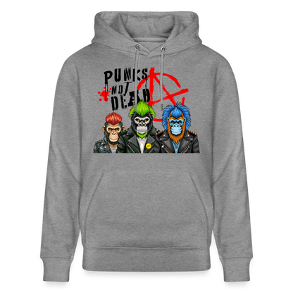 Punks Not Dead Design – Unisex Bio-Hoodie - Hellgrau marmoriert
