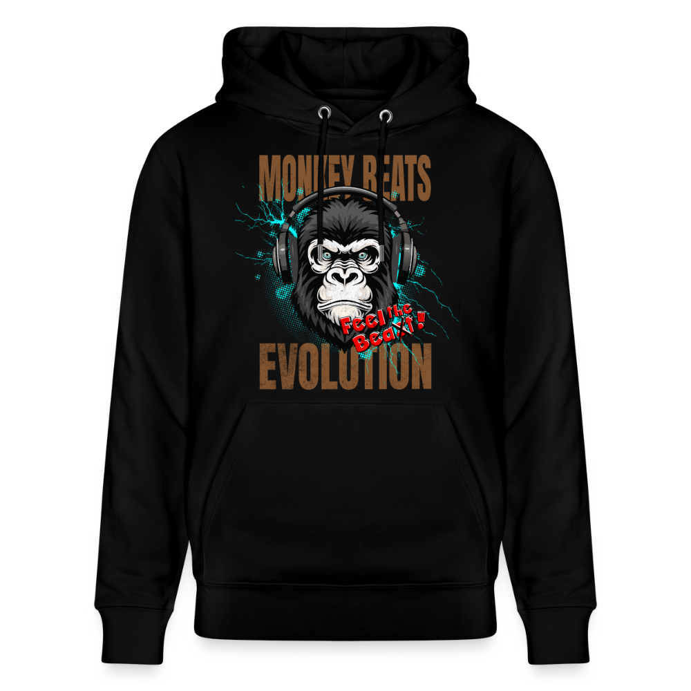 Monkey Beats Design – Unisex Bio-Hoodie - Schwarz