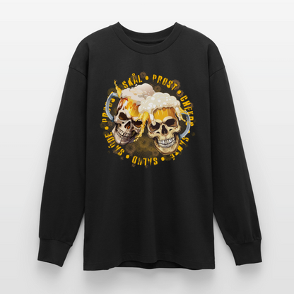 Party Skull Design – Oversized Langarmshirt - Schwarz