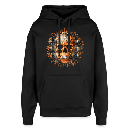Tiger Skull Design – Oversized Unisex Hoodie - Schwarz