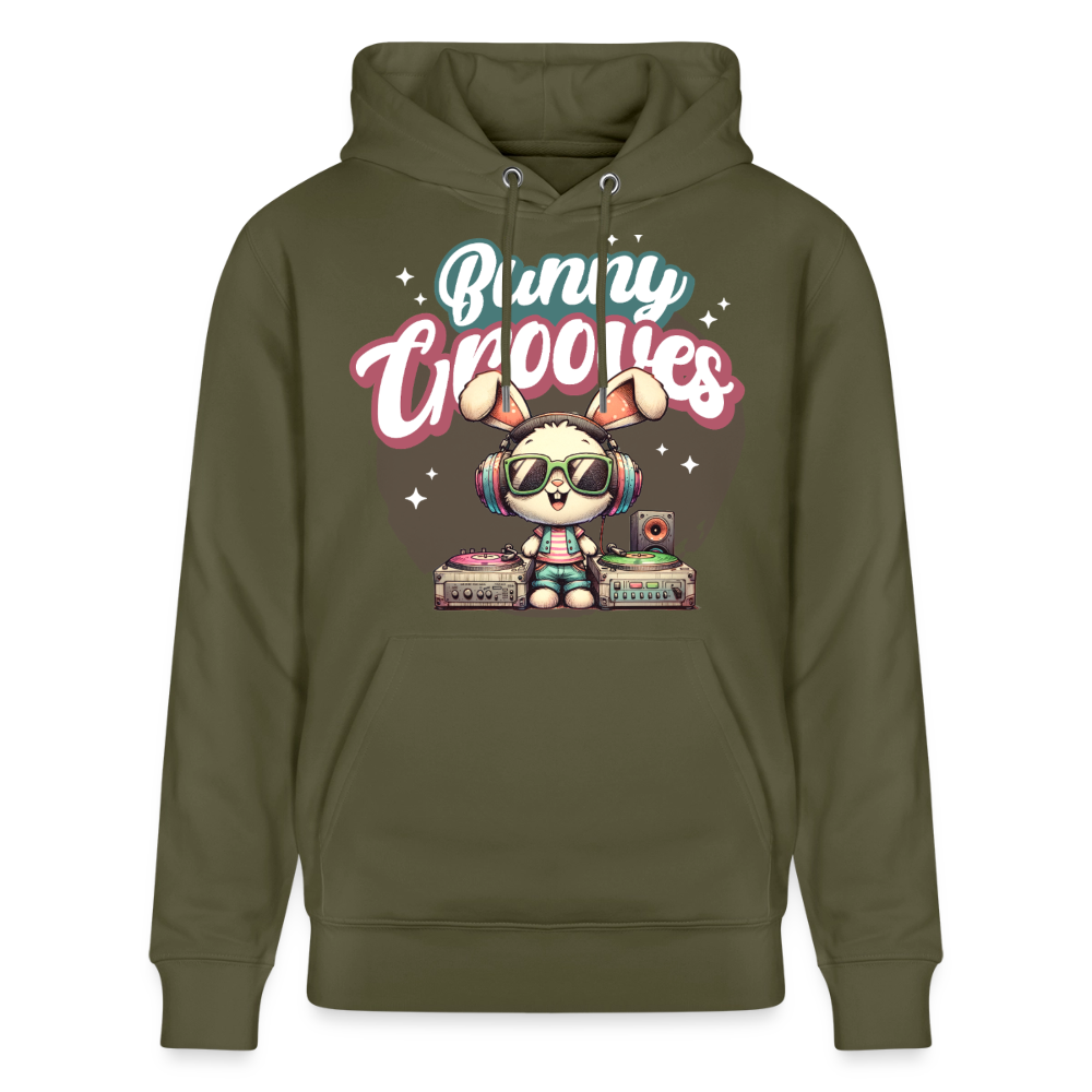 Bunny Grooves Design – Unisex Bio-Hoodie - Khaki Grün