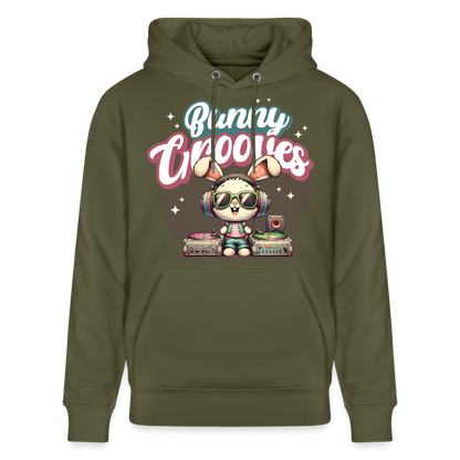 Bunny Grooves Design – Unisex Bio-Hoodie - Khaki Grün
