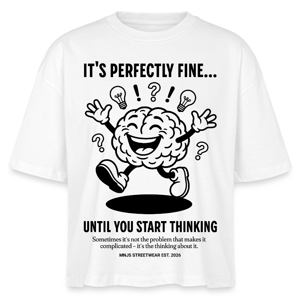 Brain Design – Frauen Boxy Bio-T-Shirt - Weiß