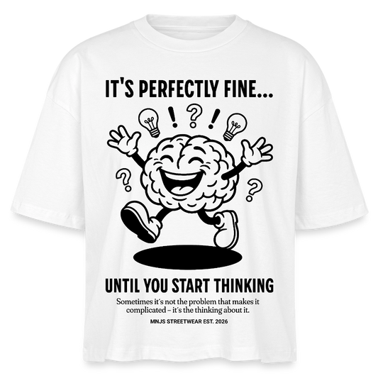 Brain Design – Frauen Boxy Bio-T-Shirt - Weiß