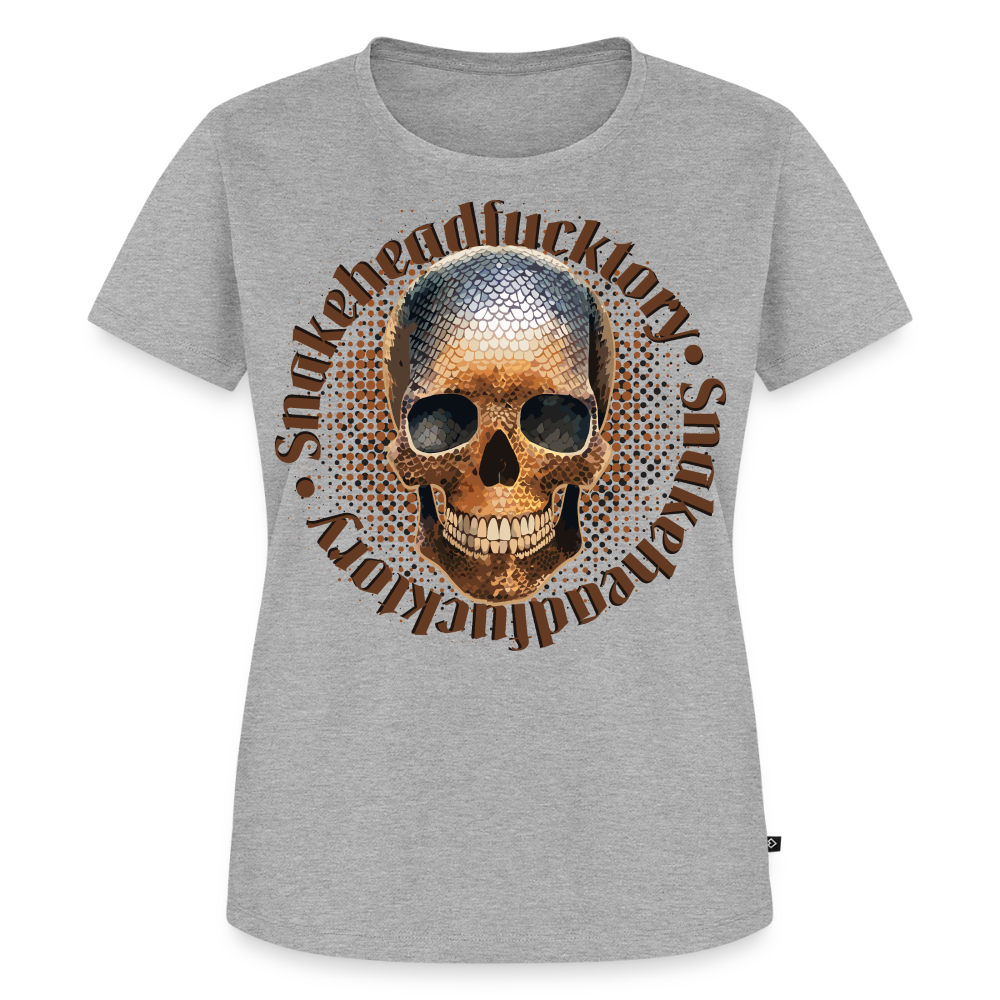Snake Skull Design – Frauen Premium T-Shirt - Grau meliert
