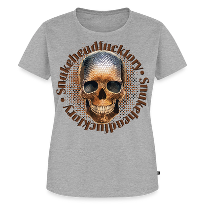 Snake Skull Design – Frauen Premium T-Shirt - Grau meliert