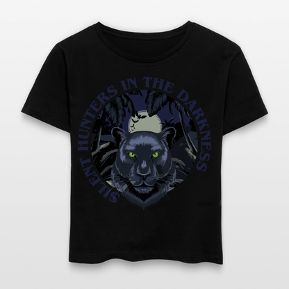Silent Hunter Design – Rundhals Frauen Bio-T-Shirt - Schwarz