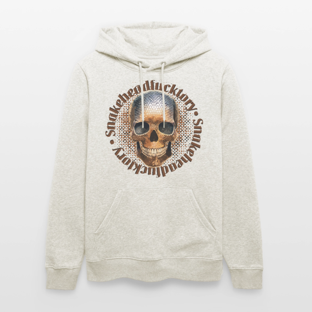 Snake Skull Design – Unisex Bio-Hoodie - Beige meliert