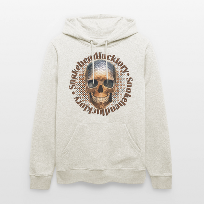 Snake Skull Design – Unisex Bio-Hoodie - Beige meliert