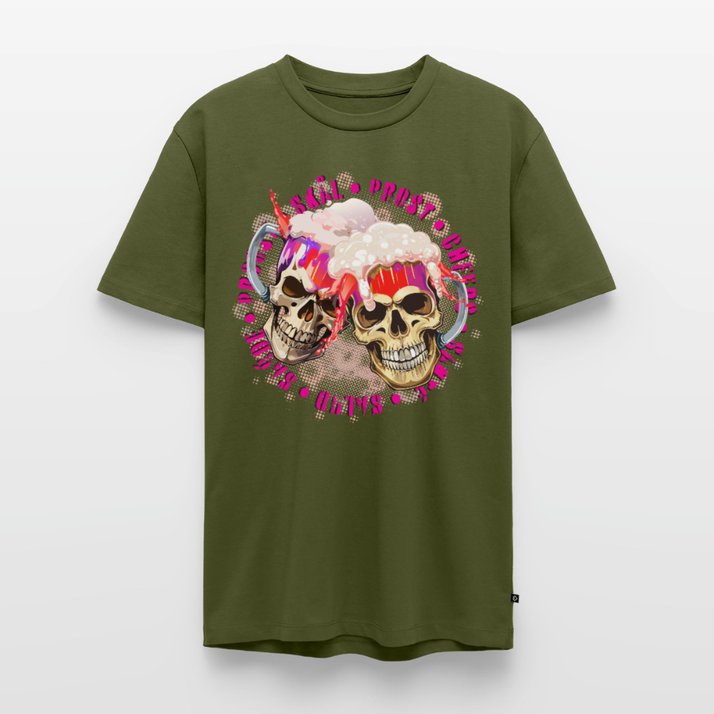 Party Skull Design Pink – Männer Premium T-Shirt - Khaki