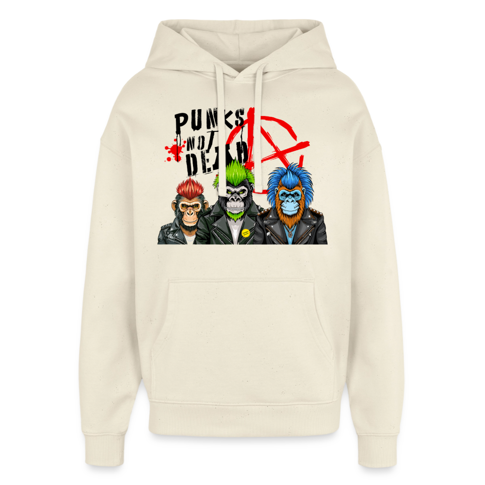 Punks Not Dead Design – Oversized Unisex Hoodie - Natur