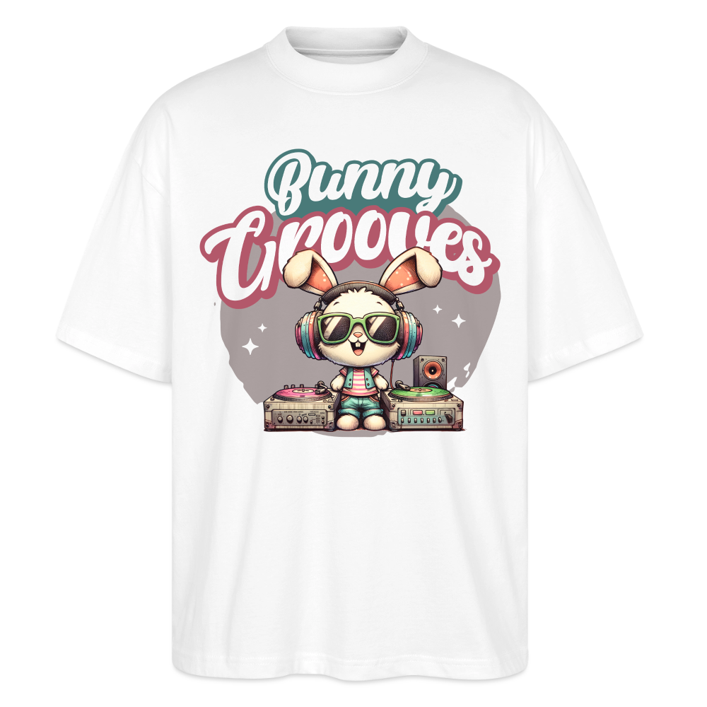 Bunny Groves Design – Oversized Unisex Bio T-Shirt - Weiß