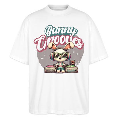 Bunny Groves Design – Oversized Unisex Bio T-Shirt - Weiß