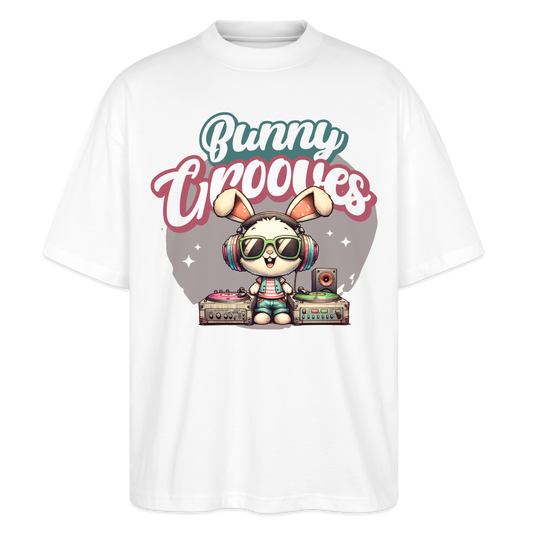 Bunny Groves Design – Oversized Unisex Bio T-Shirt - Weiß