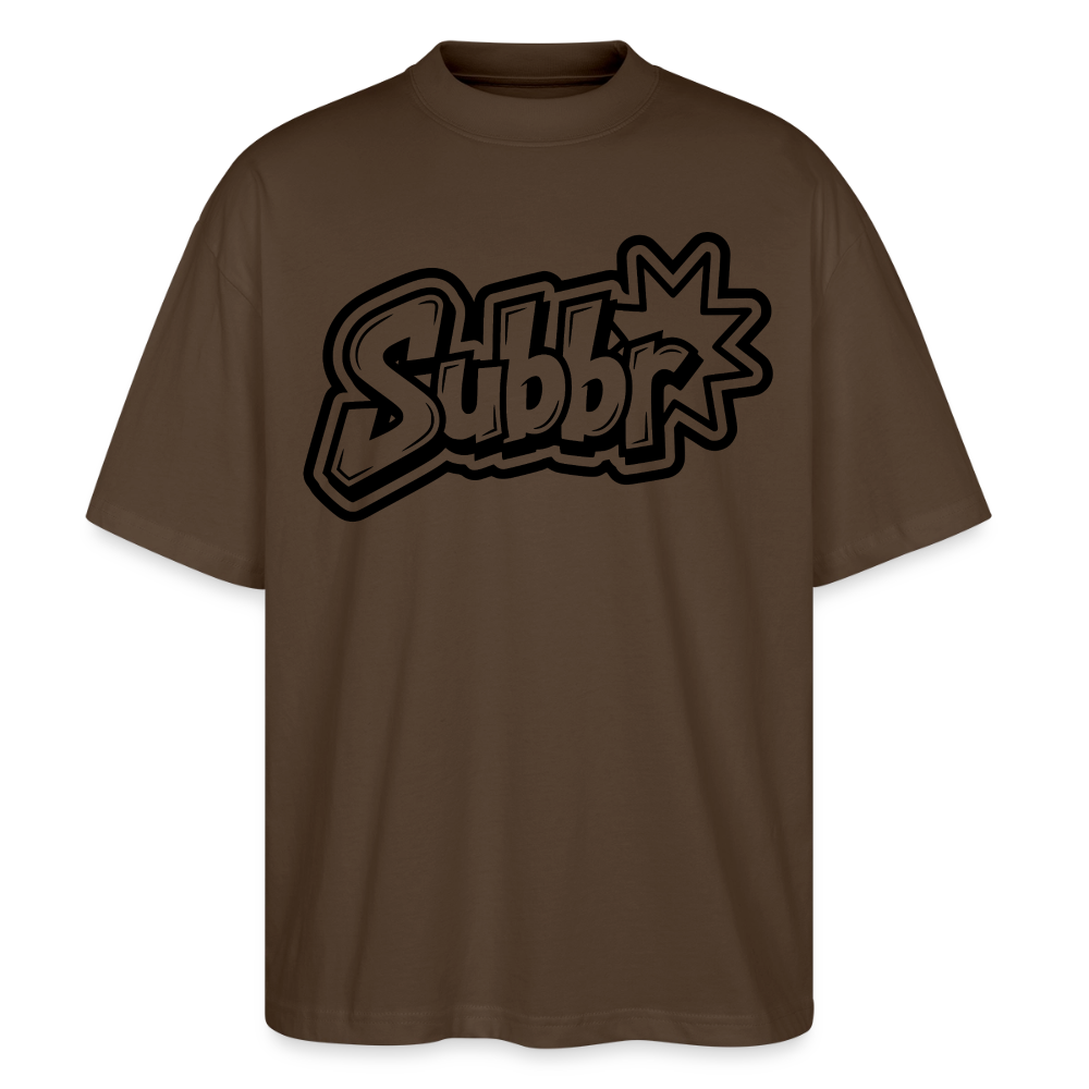 Subbr Design – Oversized Unisex Bio T-Shirt - Dunkelbraun