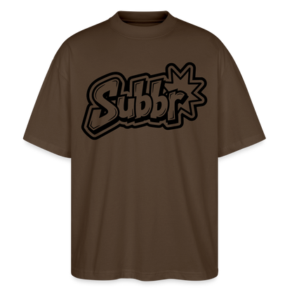 Subbr Design – Oversized Unisex Bio T-Shirt - Dunkelbraun