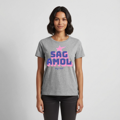 Sagamol Design – Frauen Premium T-Shirt - Grau meliert