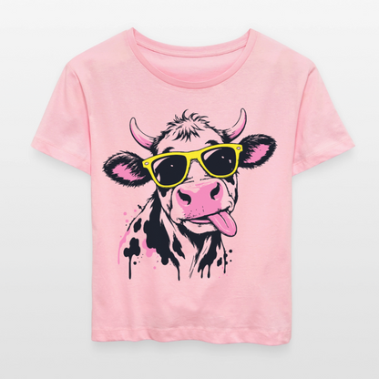 Street Cowboy Design – Rundhals Frauen Bio-T-Shirt - Hellrosa