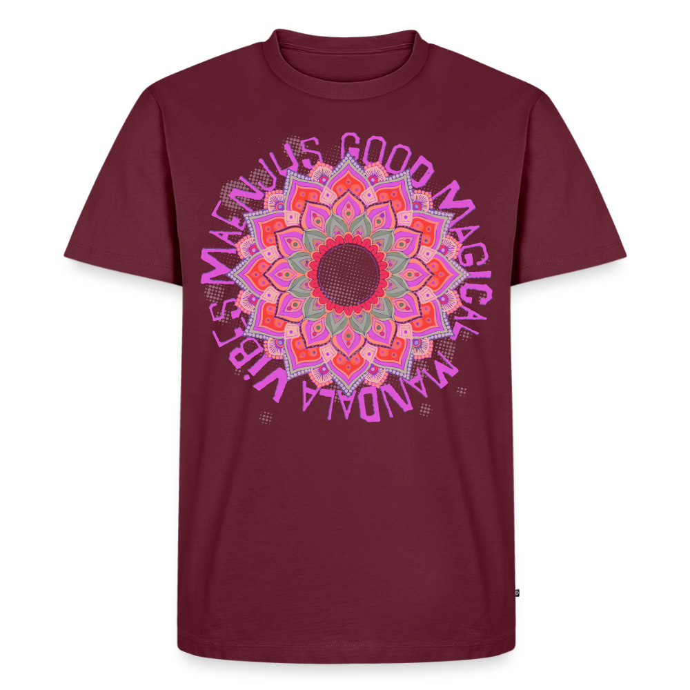 Mandala Pink Design – Männer Premium T-Shirt - Burgunderrot