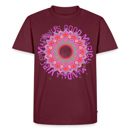 Mandala Pink Design – Männer Premium T-Shirt - Burgunderrot