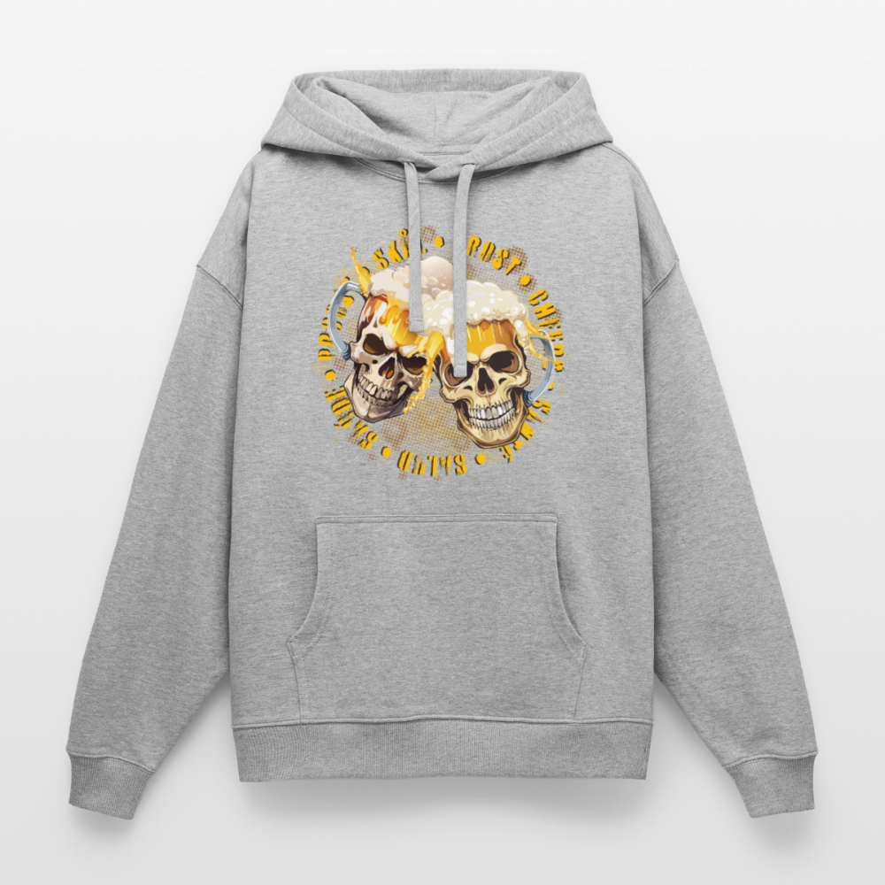 Oversized Unisex Hoodie - Grau meliert