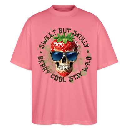 Strawberry Skull Design – Oversized Unisex Bio T-Shirt - Pink 
