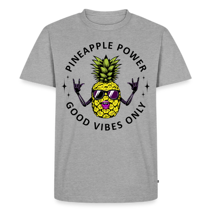 Pineapple Power Design – Männer Premium T-Shirt - Grau meliert