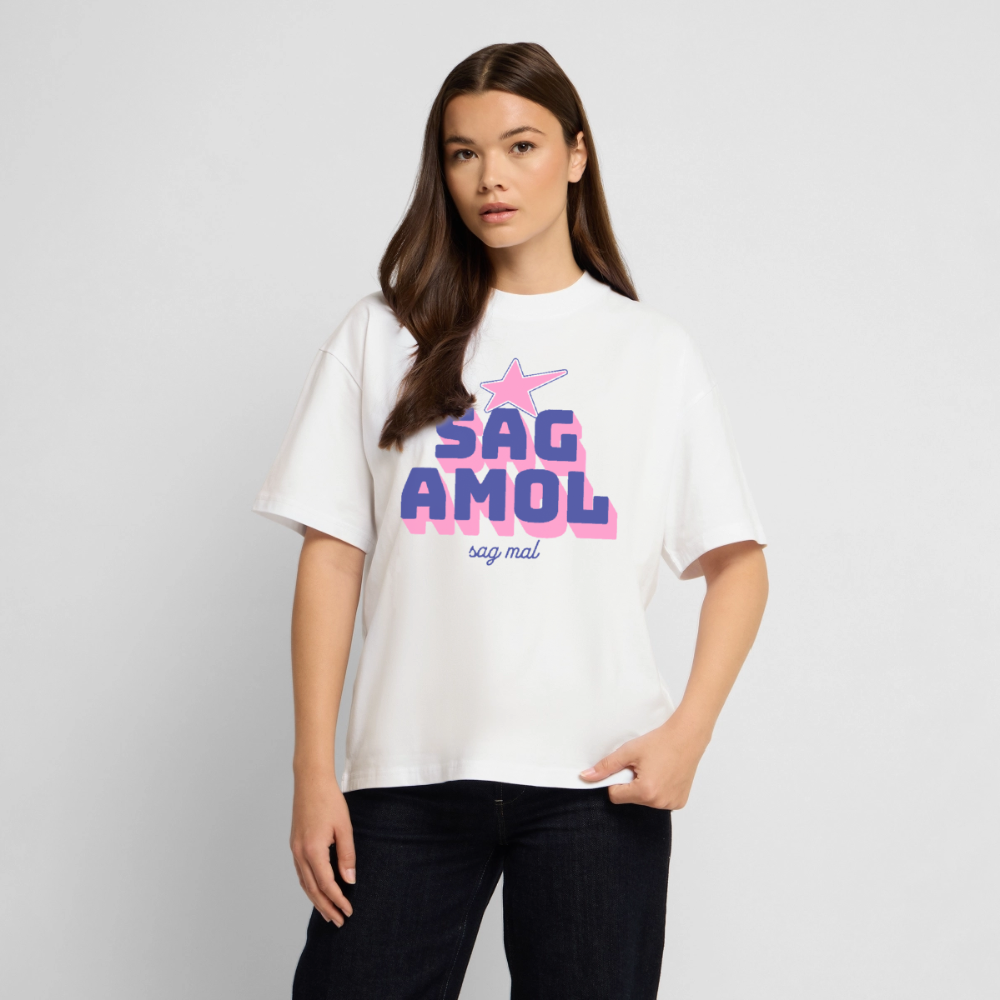 Sagamol Design – Oversized Unisex Bio T-Shirt - Weiß