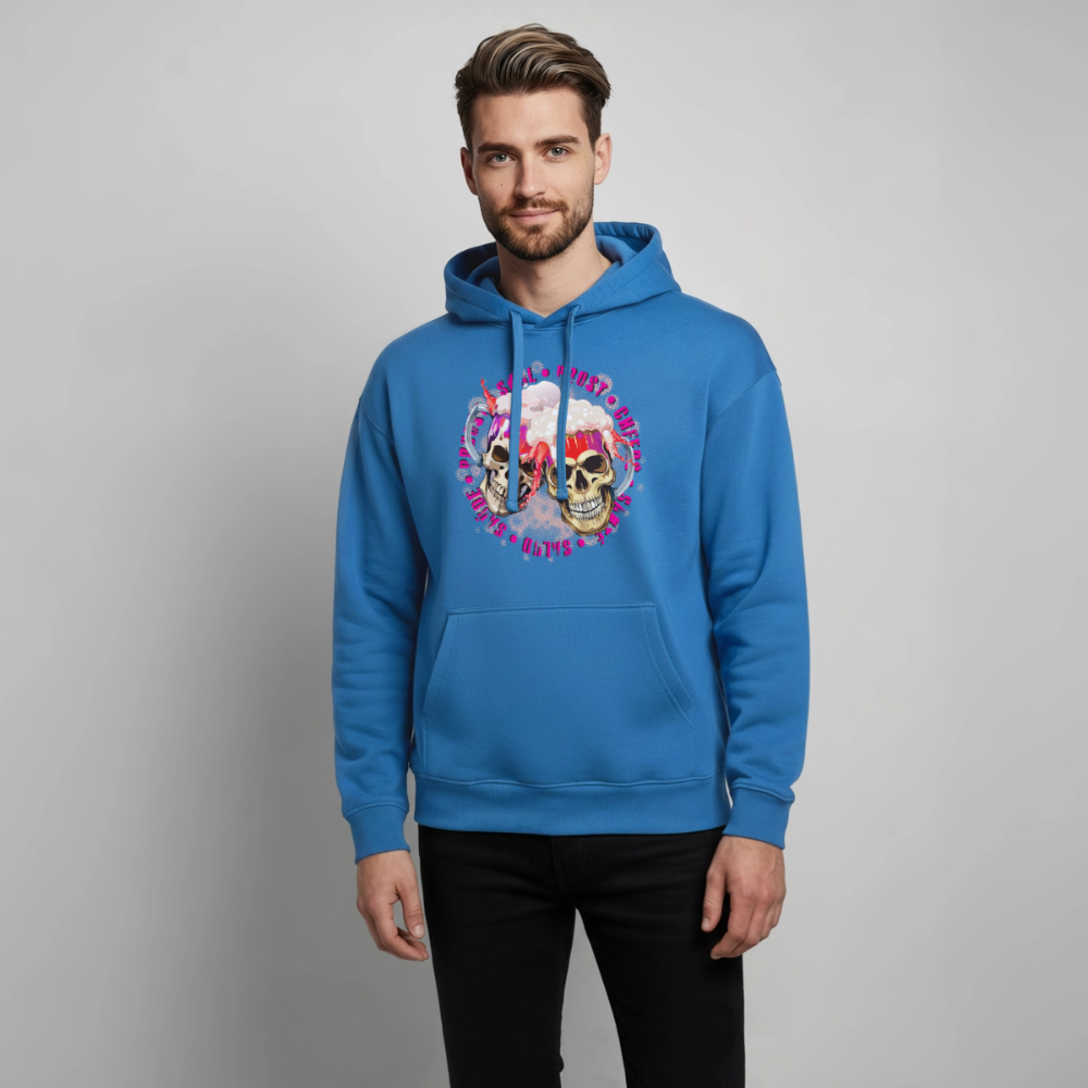 Party Skull Design Pink – Oversized Unisex Hoodie - Achtsames Blau