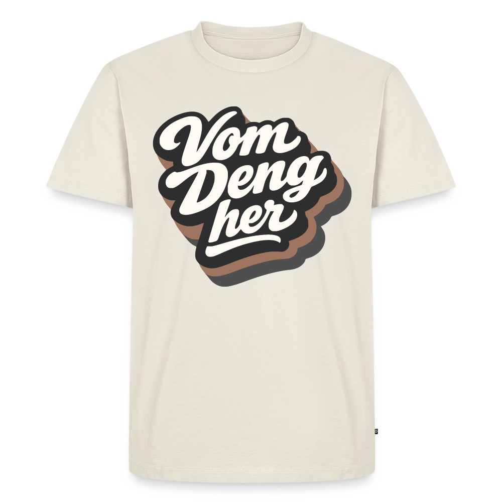 Vom Deng her Design – Männer Premium T-Shirt - Naturweiß