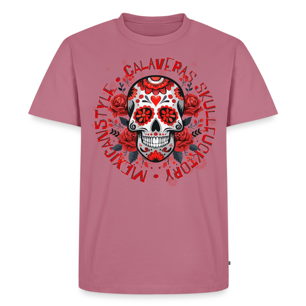 Sugar Skull Rosen Design - Männer Premium T-Shirt - Mauve
