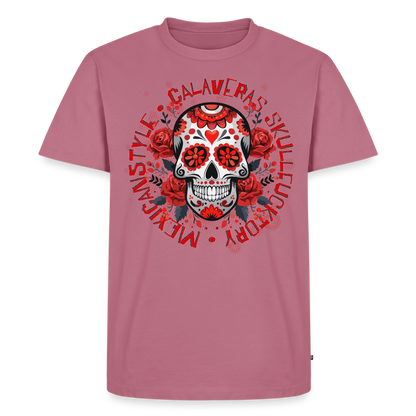 Sugar Skull Rosen Design - Männer Premium T-Shirt - Mauve