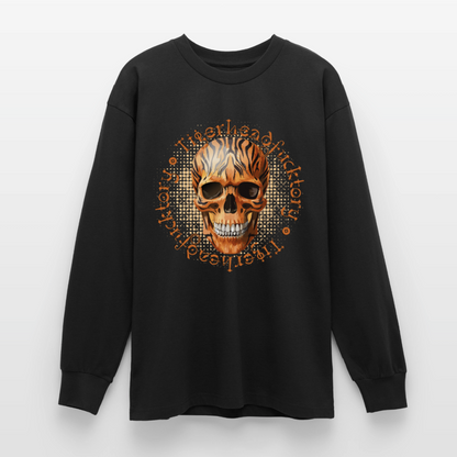Tiger Skull Design – Oversized Langarmshirt - Schwarz