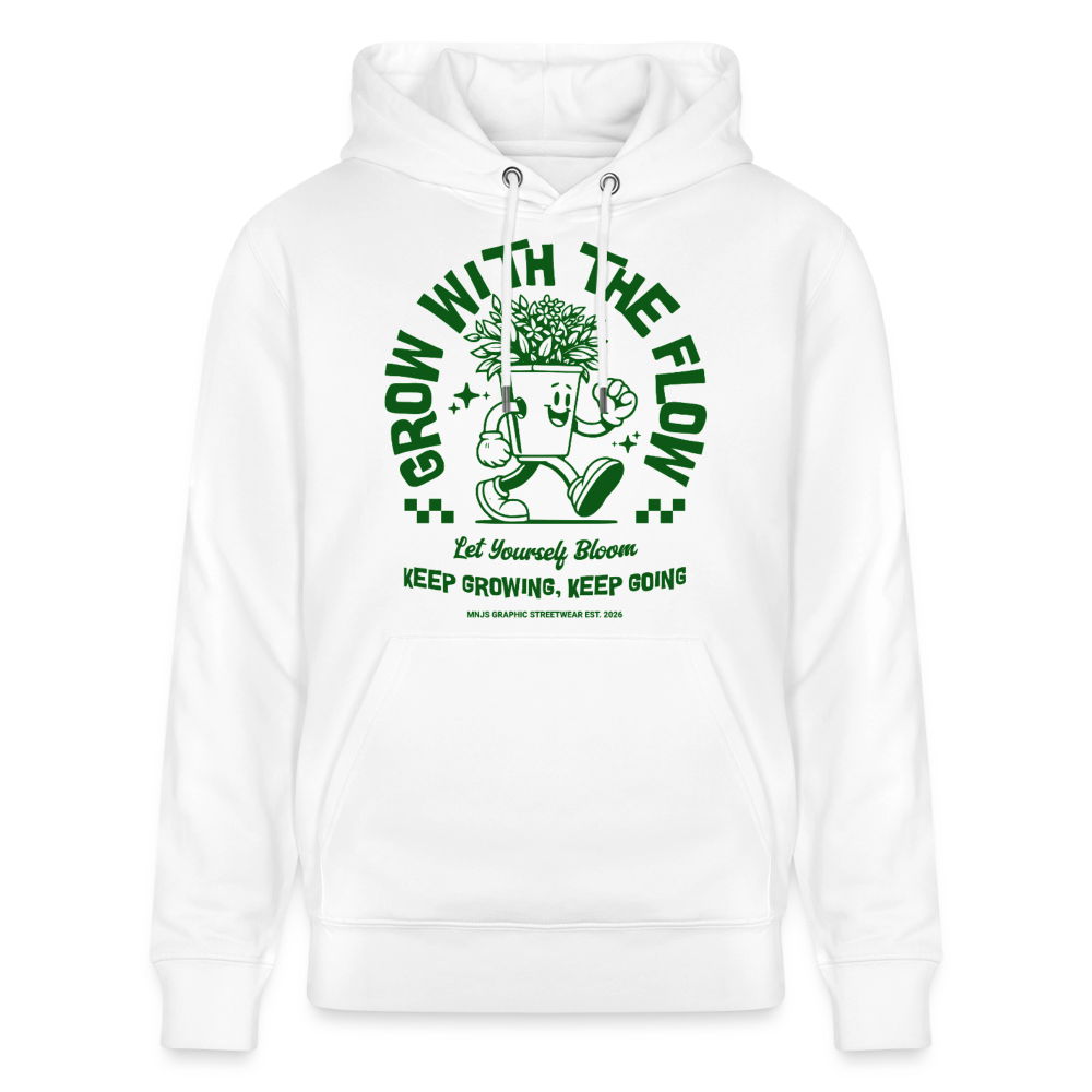 Keep Growing Design – Unisex Bio-Hoodie - Weiß