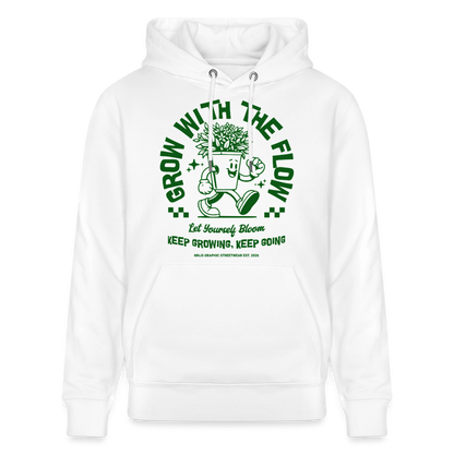 Keep Growing Design – Unisex Bio-Hoodie - Weiß