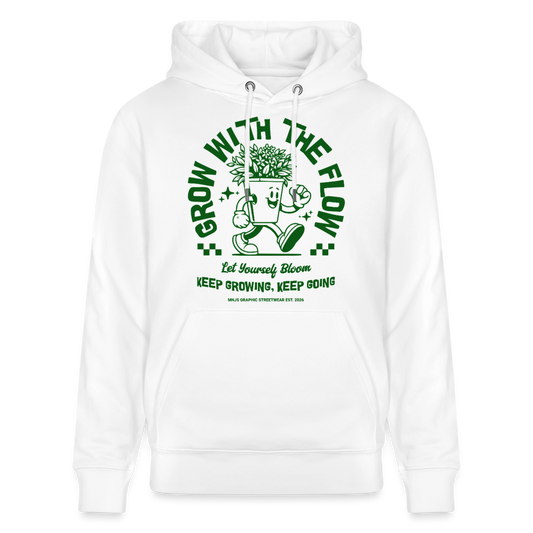 Keep Growing Design – Unisex Bio-Hoodie - Weiß