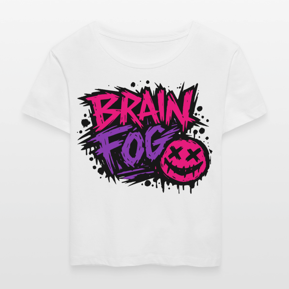Brain Fog design – Rundhals Frauen Bio-T-Shirt - Weiß