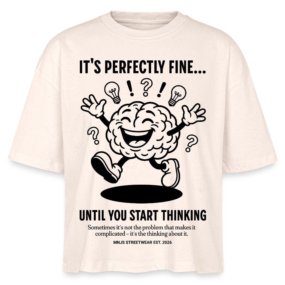 Brain Design – Frauen Boxy Bio-T-Shirt - Natur