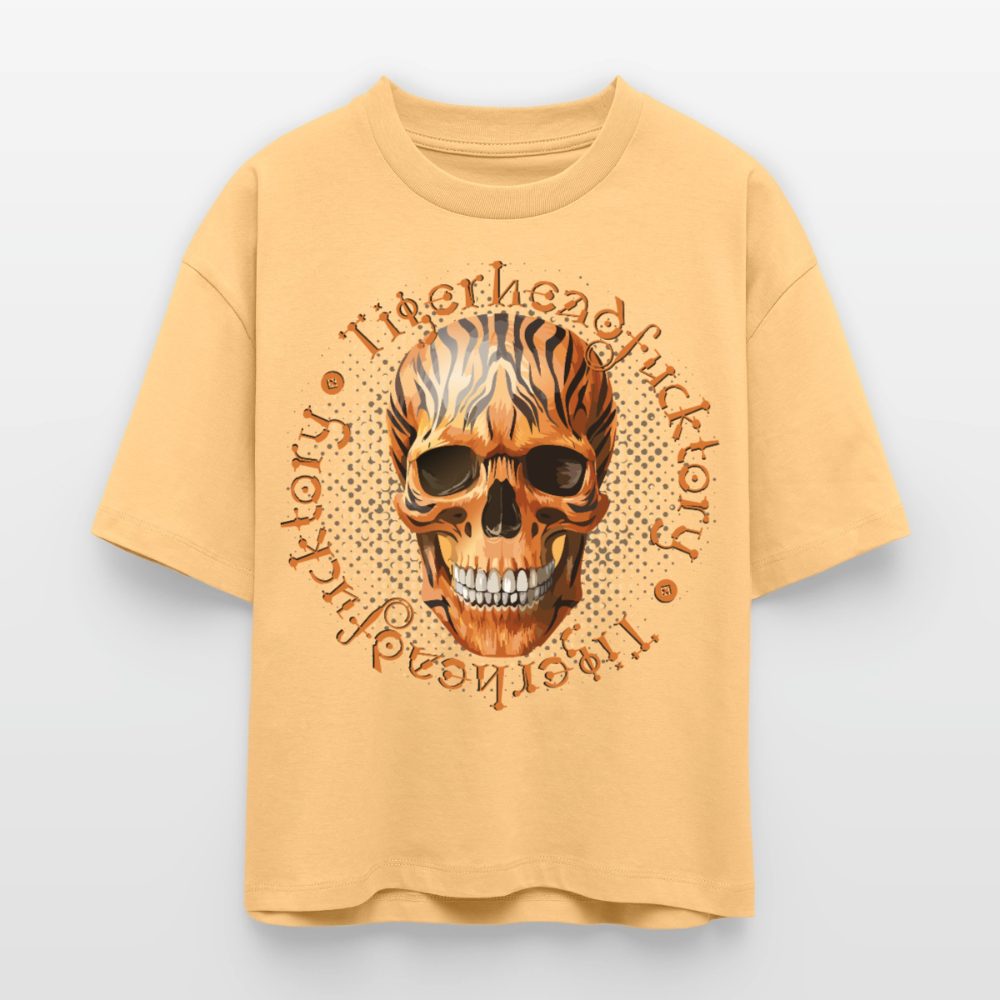 Tiger skull Design – Frauen Boxy Bio-T-Shirt - Mispel