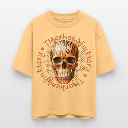Tiger skull Design – Frauen Boxy Bio-T-Shirt - Mispel