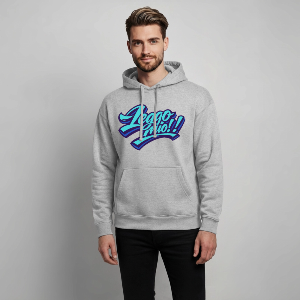 Leggomio Design – Oversized Unisex Hoodie - Grau meliert