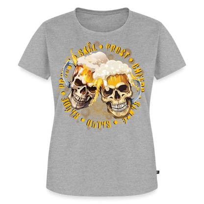 Party Skull Design – Frauen Premium T-Shirt - Grau meliert