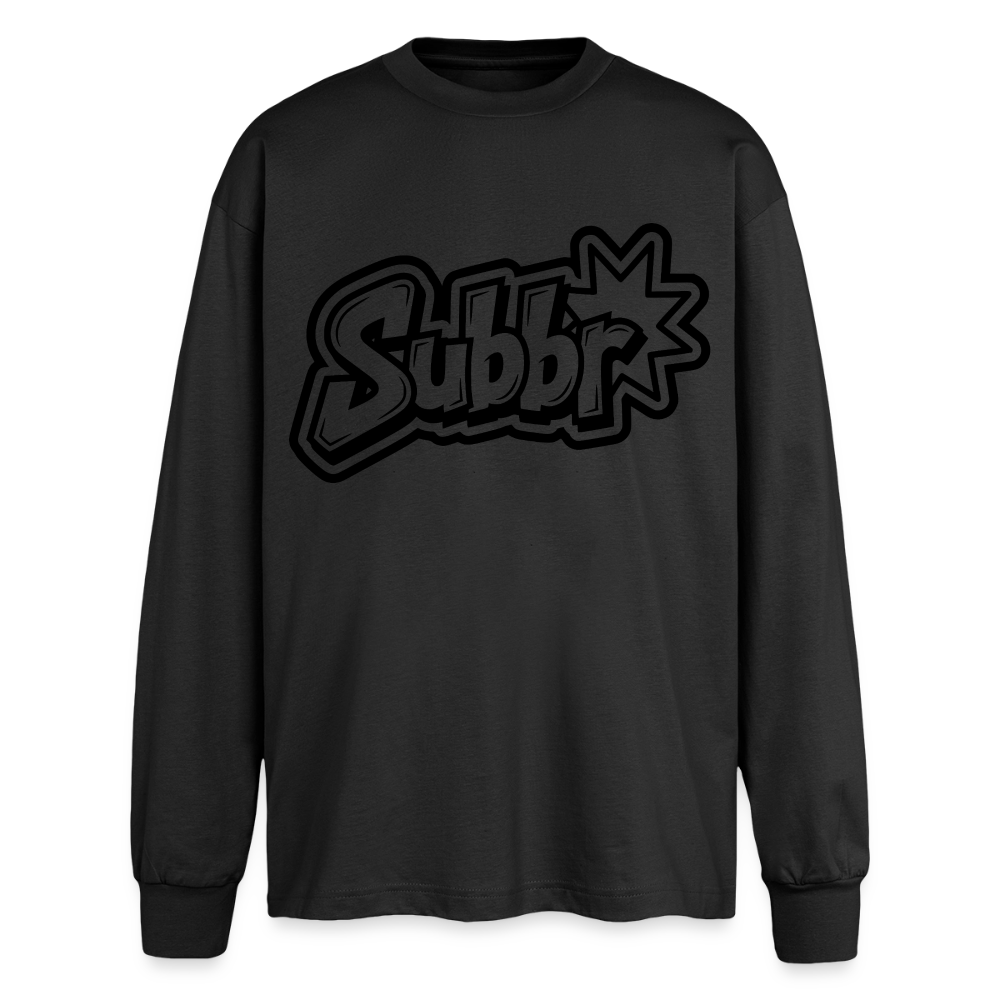 Subbr Design – Oversized Langarmshirt - Schwarz