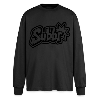 Subbr Design – Oversized Langarmshirt - Schwarz