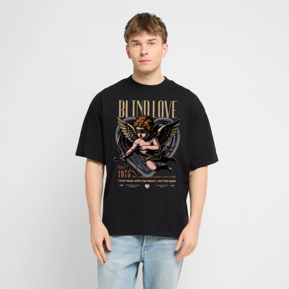 Blind Love Design – Oversized Unisex Bio T-Shirt - Schwarz