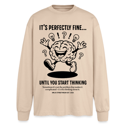 Brain Design – Oversized Langarmshirt - Sand