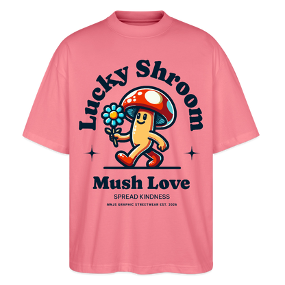 Lucky Shroom Design – Oversized Unisex Bio T-Shirt - Pink 
