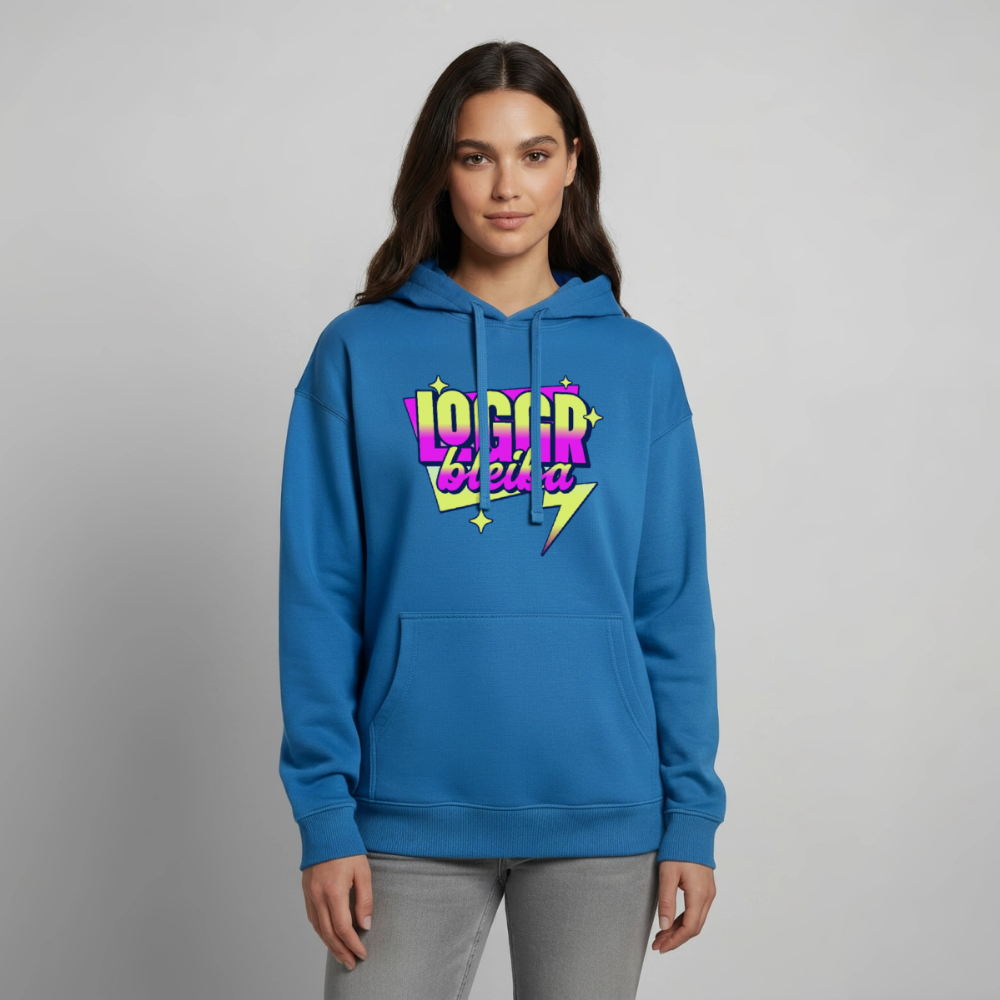 Logger bleb Design – Oversized Unisex Hoodie - Achtsames Blau