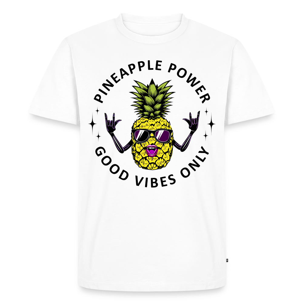 Pineapple Power Design – Männer Premium T-Shirt - Weiß