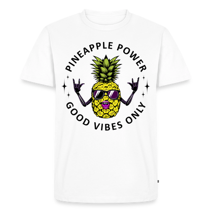 Pineapple Power Design – Männer Premium T-Shirt - Weiß